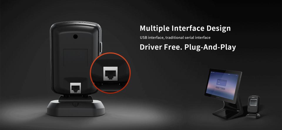 USB Stationary Barcode Scanner